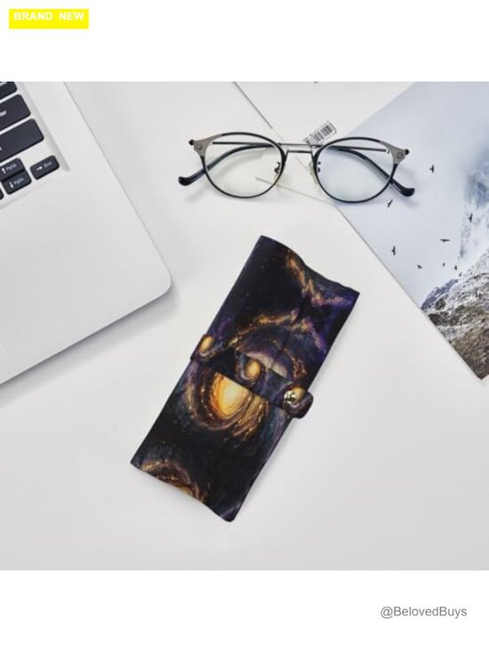 Galaxy Leather Eyeglass Case Sunglass Pouch Soft Microfiber PU main image 4